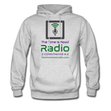 The Time Is Now!Radio Hoodie-Green/Purple - ash 