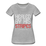 Healed By HIS Stripes-Ladies - heather gray