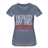Healed By HIS Stripes-Ladies - heather blue