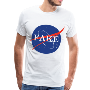 NASA is FAKE Shirt - white