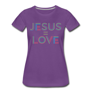 Jesus = Love Women's - purple