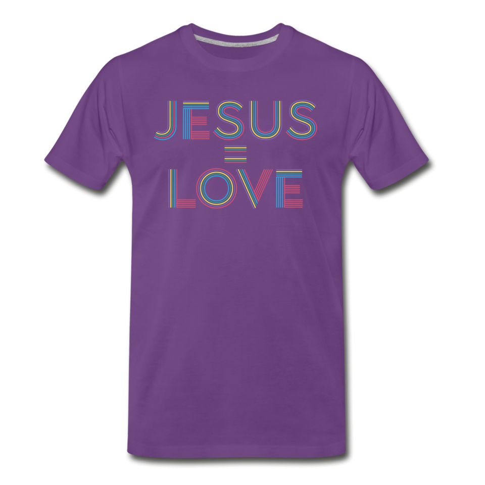 Jesus=Love Men's - purple