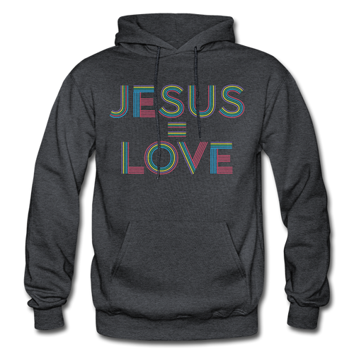 Jesus=Love - charcoal gray