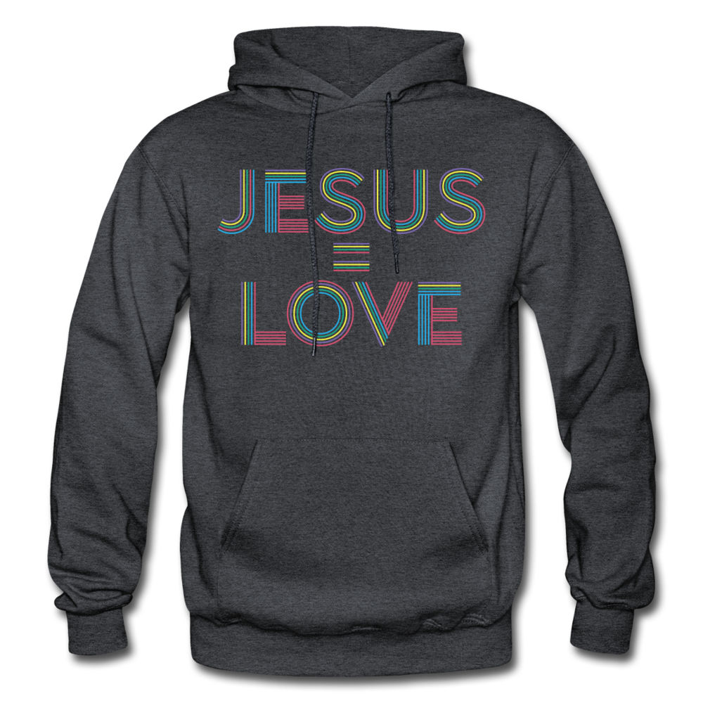 Jesus=Love - charcoal gray