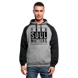 Your Soul Matters-Hoodie - heather gray/black